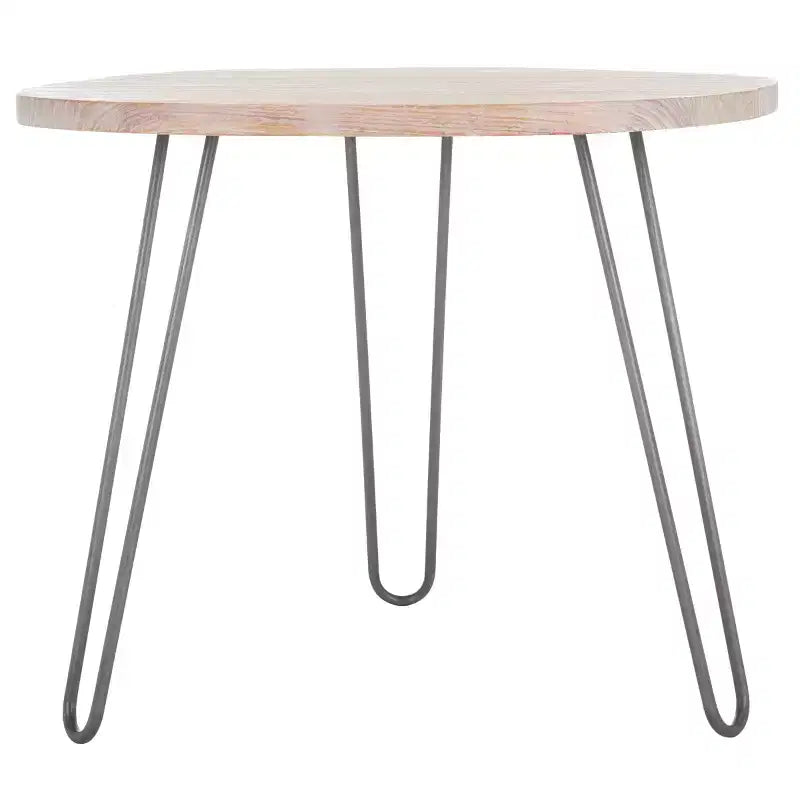 Table à manger en bois Mid-Century Modern, plateau libre, 4 places, 100 cm L x 90 cm P