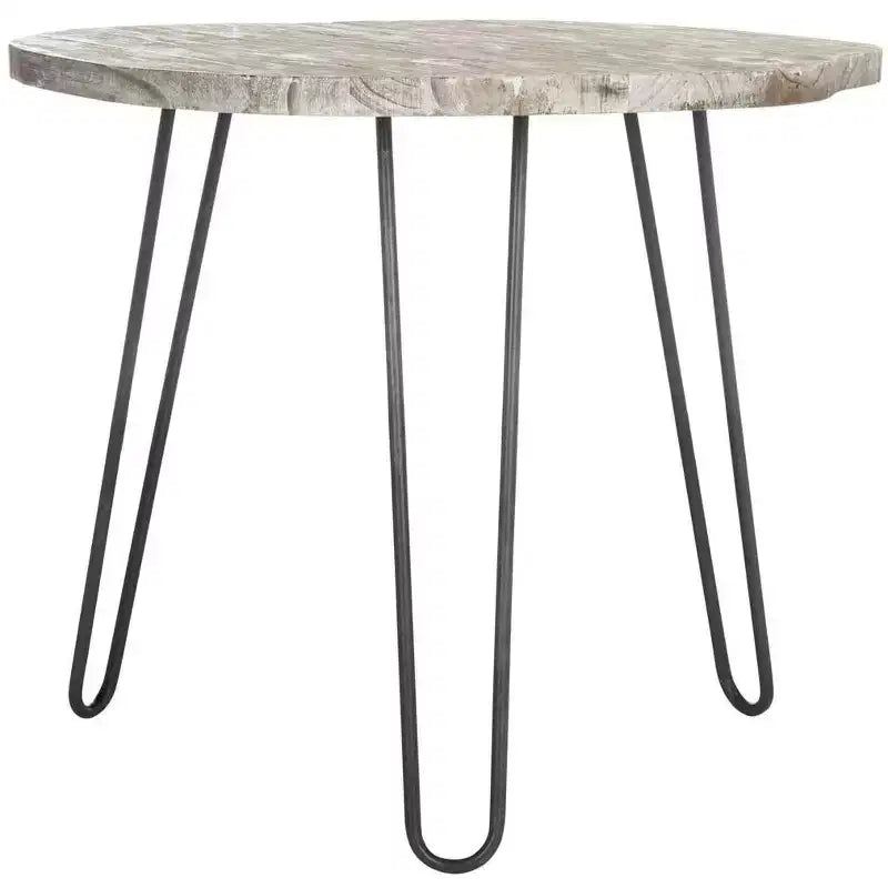 Table à manger en bois Mid-Century Modern, plateau libre, 4 places, 100 cm L x 90 cm P