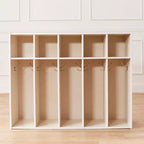 Vestiaire à 5 sections pour enfants avec rangement casier, contreplaqué de bouleau, 114,9 cm (45,25 po) de largeur