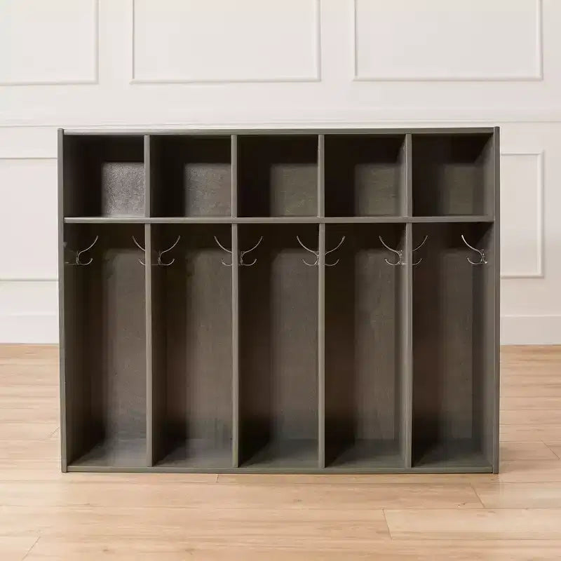Vestiaire à 5 sections pour enfants avec rangement casier, contreplaqué de bouleau, 114,9 cm (45,25 po) de largeur