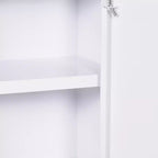 Armoire à pharmacie en acier verrouillable, 3 étagères, fixation murale, blanche, 45,7 cm (H) x 30,5 cm (L)