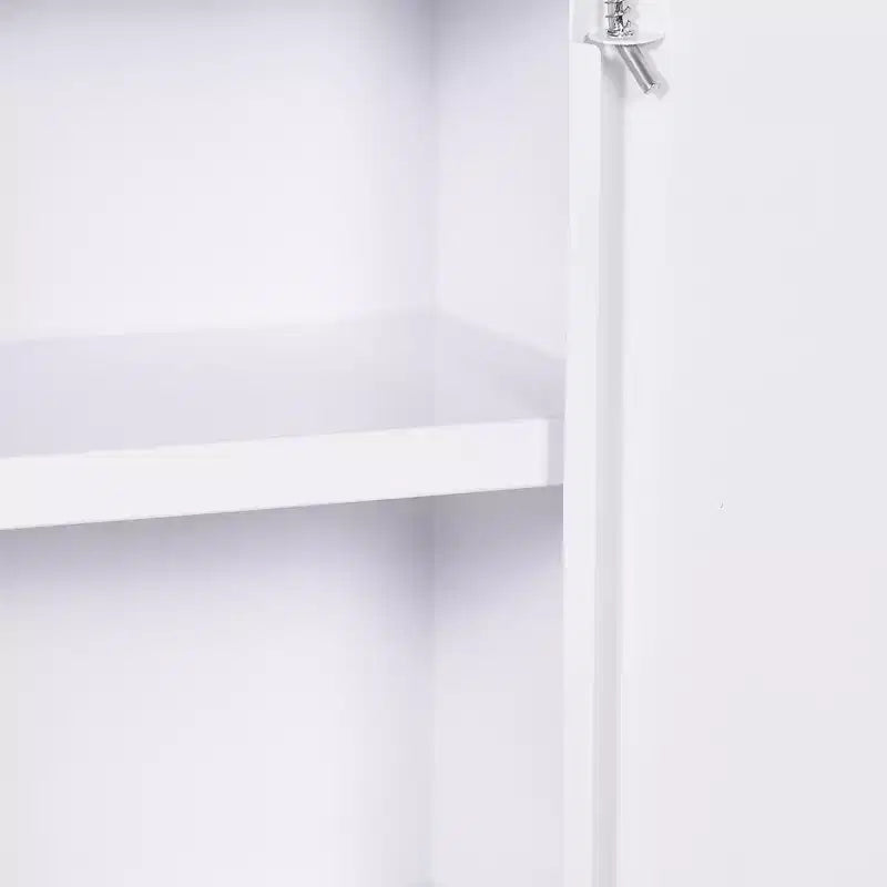 Armoire à pharmacie en acier verrouillable, 3 étagères, fixation murale, blanche, 45,7 cm (H) x 30,5 cm (L)