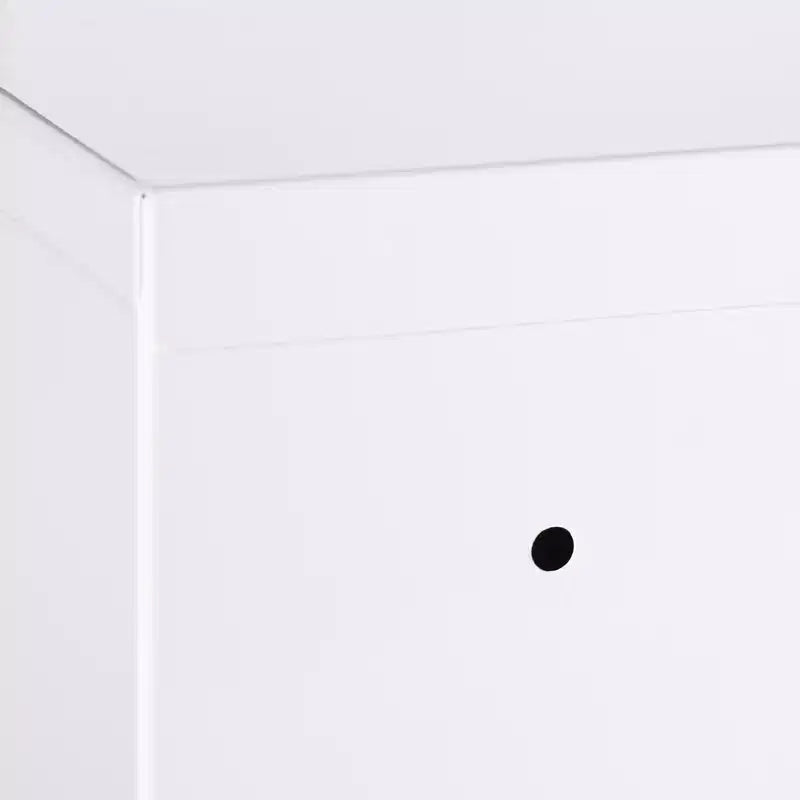 Armoire à pharmacie en acier verrouillable, 3 étagères, fixation murale, blanche, 45,7 cm (H) x 30,5 cm (L)