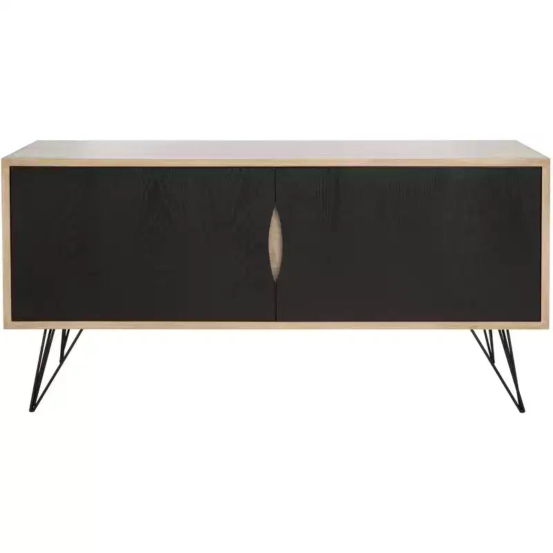 Jeralyn Sideboard - FOX4232 - Light Oak/Black - Safavieh Couture