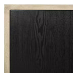 Meuble TV Buffet Moderne, Chêne Clair & Noir, MDF, 120 cm L, Convient aux TV 50"