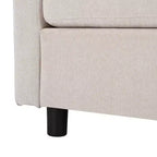 Canapé courbé rembourré de 268 cm, 3 places avec 3 oreillers, tissu chenille