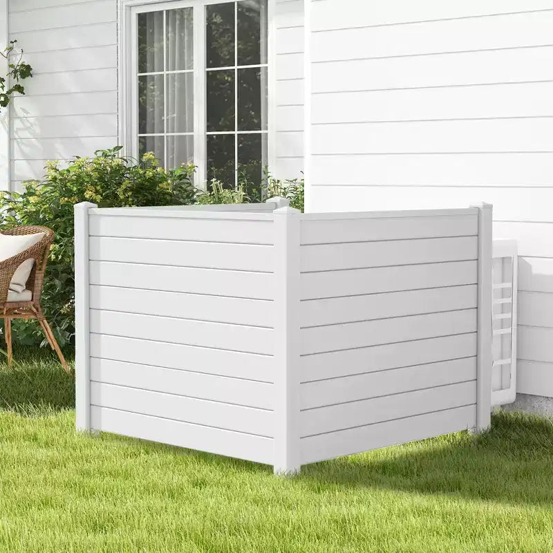 Brise-vue pour climatiseur avec piquets de terre, 122 cm (L) x 95 cm (H)