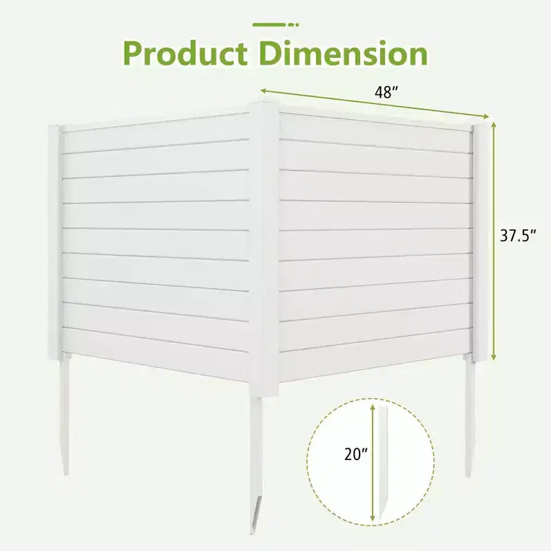 Brise-vue pour climatiseur avec piquets de terre, 122 cm (L) x 95 cm (H)
