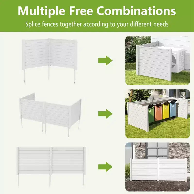 Brise-vue pour climatiseur avec piquets de terre, 122 cm (L) x 95 cm (H)