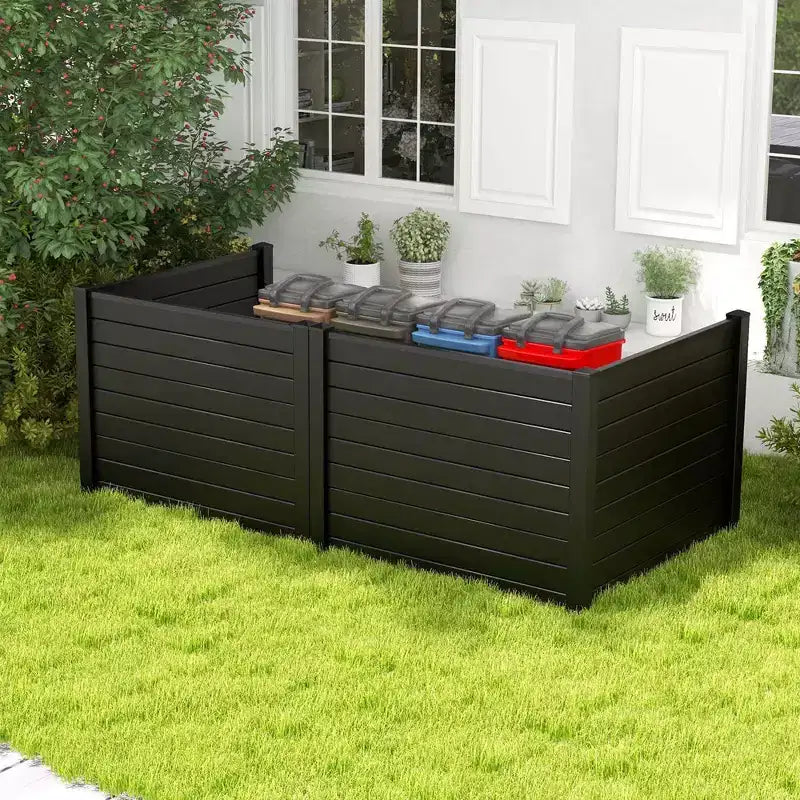 Brise-vue pour climatiseur avec piquets de terre, 122 cm (L) x 95 cm (H)