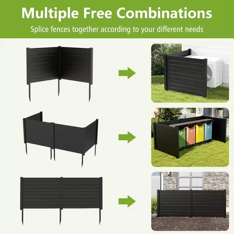 Brise-vue pour climatiseur avec piquets de terre, 122 cm (L) x 95 cm (H)