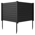 Costway 48L x 37.5H Air Conditioner Fence with 3 Ground Stakes Black/White