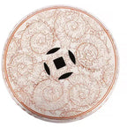 Tabouret de jardin en céramique chinoiserie Double Bonheur 18", bleu