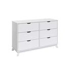 Commode moderne mi-siècle à 6 tiroirs en pin massif